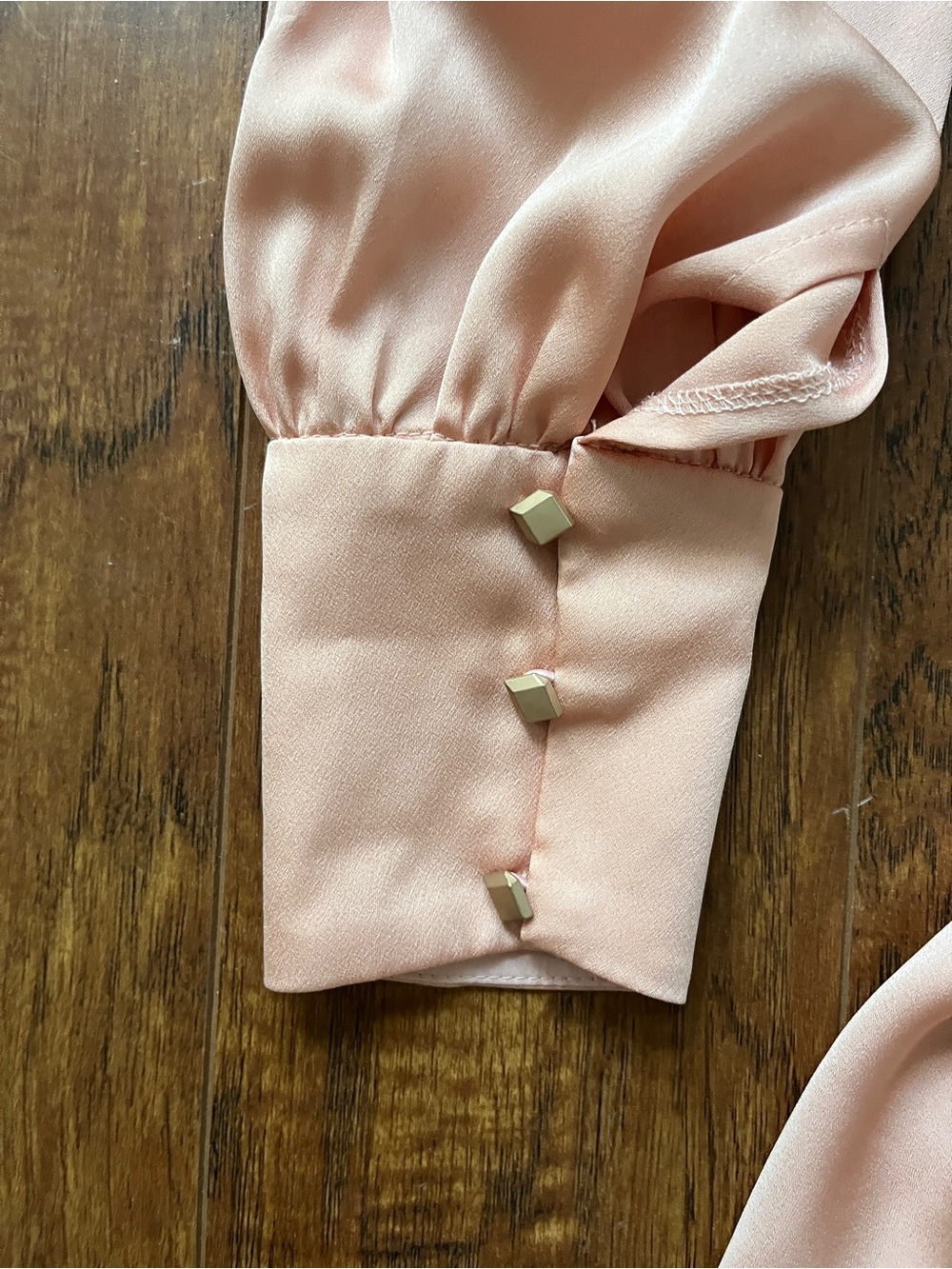 Mac Duggal Blush Pink Long-Sleeve Wrap Dress, size 6 - Picture 2 of 11